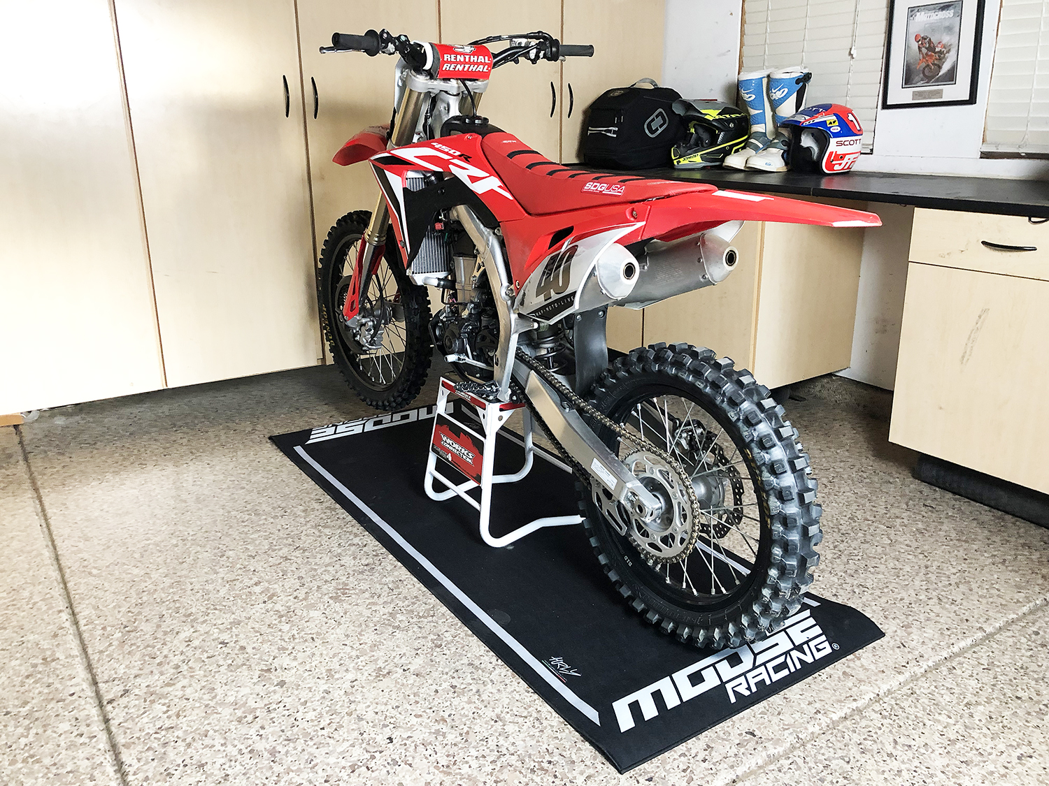 Enduro Mx Racing Pit Mat Custom Rubber Floor Protection