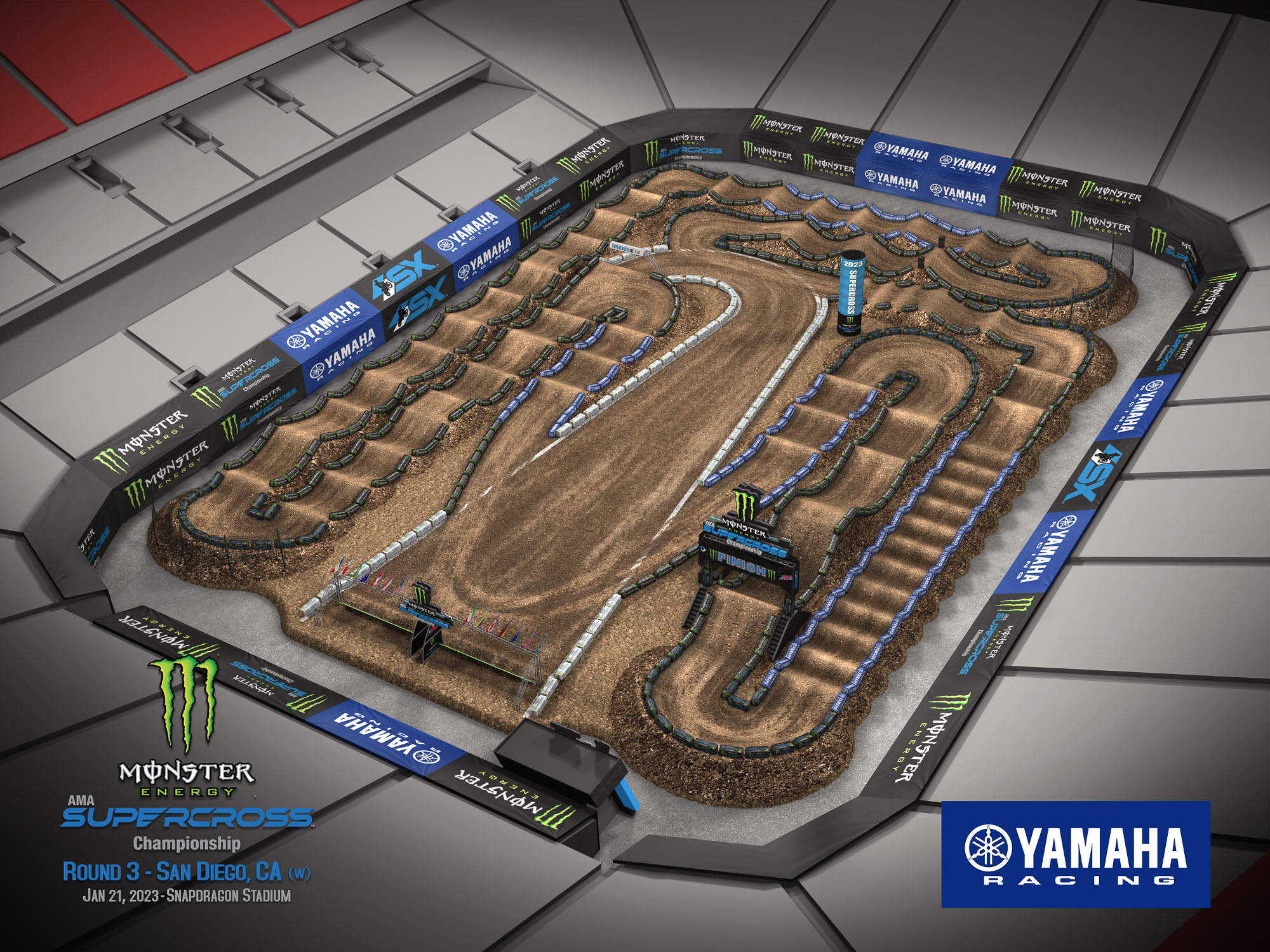 2023 Monster Energy Supercross | Track Maps & Race Details - Swapmoto Live