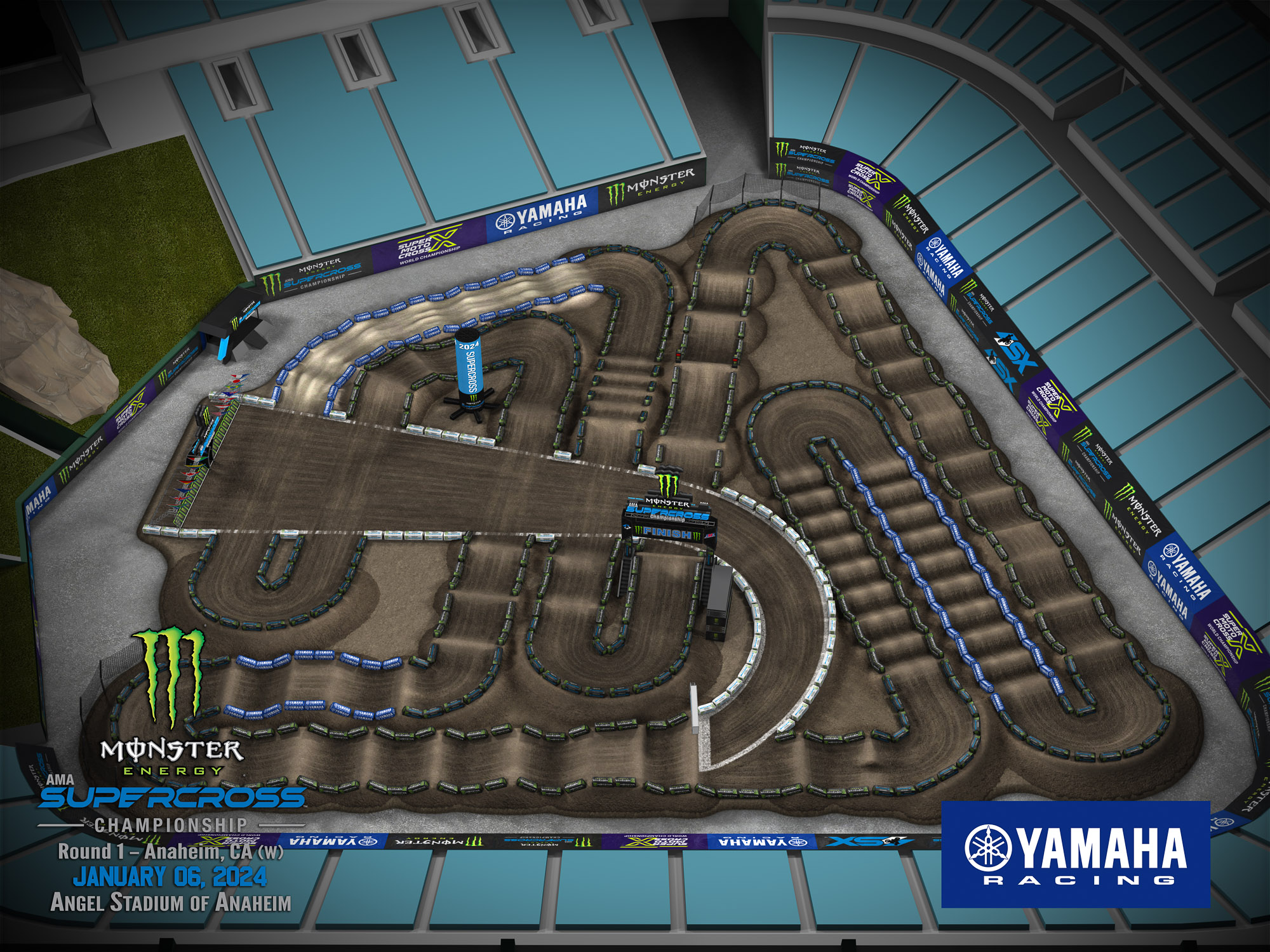 2024 Monster Energy Supercross Championship | Track Maps - Swapmoto Live